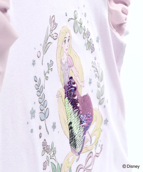 Disney（ディズニー）の「【DisneyCollection/ディズニーコレクション】スパンコール×パフ袖Tシャツ（Tシャツ/カットソー・キッズ・オフホワイト/ラベンダー・110/120/100/130）」の10枚目の写真