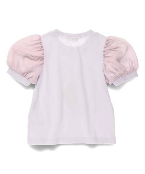 Disney（ディズニー）の「【DisneyCollection/ディズニーコレクション】スパンコール×パフ袖Tシャツ（Tシャツ/カットソー・キッズ・オフホワイト/ラベンダー・110/120/100/130）」の12枚目の写真