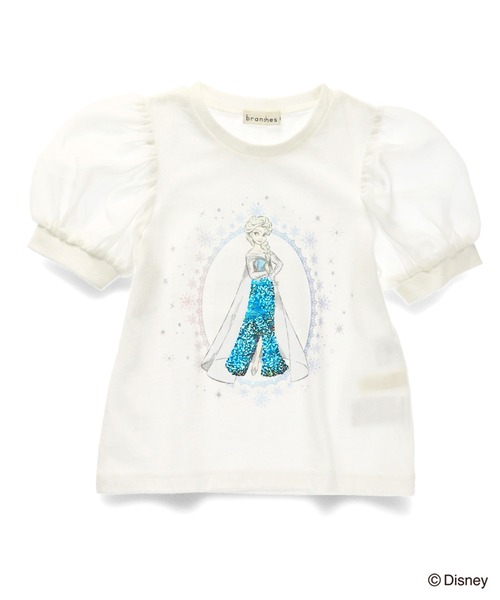 Disney（ディズニー）の「【DisneyCollection/ディズニーコレクション】スパンコール×パフ袖Tシャツ（Tシャツ/カットソー・キッズ・オフホワイト/ラベンダー・110/120/100/130）」の16枚目の写真