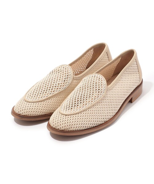 SOLOVIERE JACQUE NEW レザーメッシュ スリッポン（その他シューズ