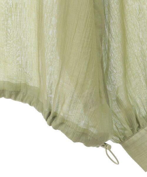 Green　Parks（グリーンパークス）の「裾ドロストシアーシャツ（シャツ/ブラウス・レディース・サックスブルー/ベージュ/グリーン/グレー・FREE）」の9枚目の写真