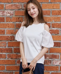 Maglie le cassetto | 【M Maglie le cassetto×吉田理紗コラボ】ハーフスリーブヘルシーカットソー(Tシャツ/カットソー)