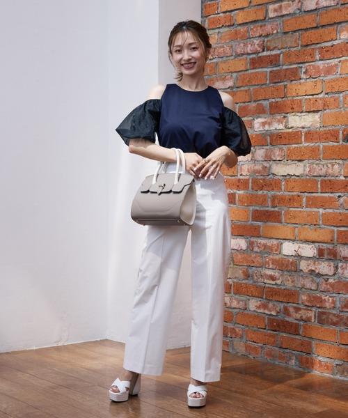 Maglie le cassetto(マーリエ ル カセット)の「【M Maglie le cassetto×吉田理紗コラボ】ハーフスリーブヘルシーカットソー(Tシャツ/カットソー・レディース・ネイビー/ピンク/オフホワイト・9号/7号)」の10枚目の写真