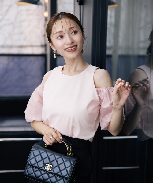 Maglie le cassetto(マーリエ ル カセット)の「【M Maglie le cassetto×吉田理紗コラボ】ハーフスリーブヘルシーカットソー(Tシャツ/カットソー・レディース・ネイビー/ピンク/オフホワイト・9号/7号)」の14枚目の写真