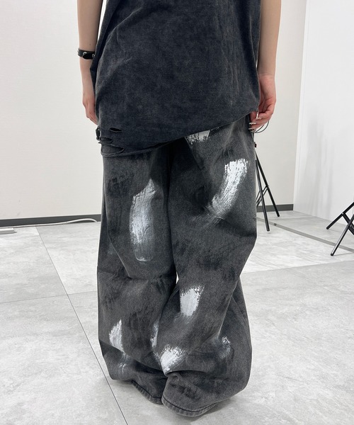 Figments(フィグメンツ)の「ペイントグレーデニム(デニムパンツ・レディース・ブラック・SMALL/MEDIUM/LARGE)」の9枚目の写真