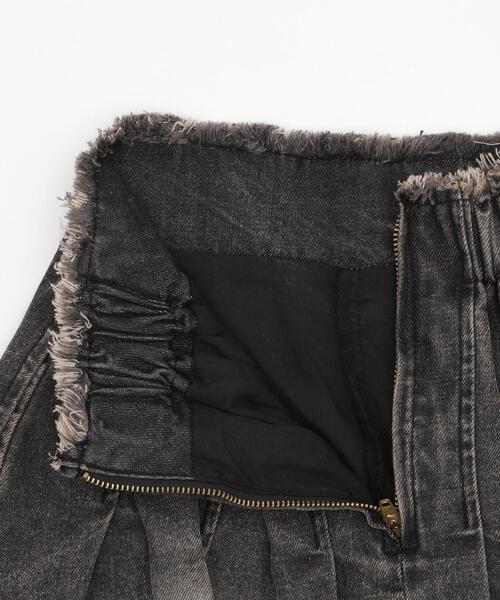 WEGO（ウィゴー）の「WEGO/【25年春夏新作】ヴィンテージウォッシュデニムプリーツスカパン（デニムスカート・レディース・スカイブルー/ブラック系その他・FREE）」の11枚目の写真