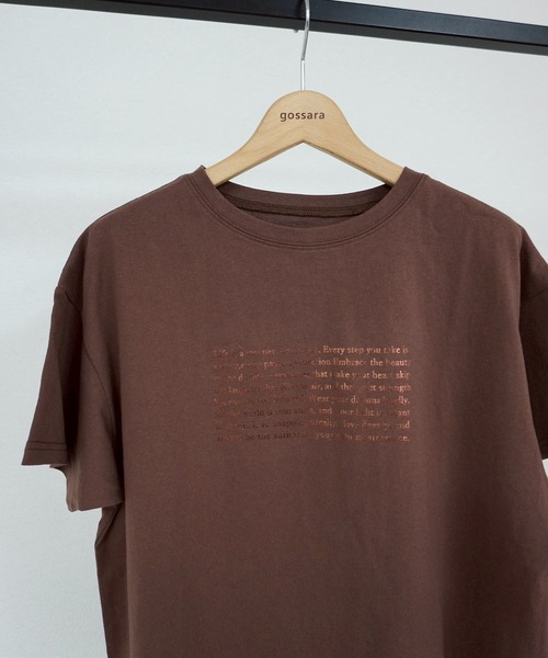 セール】箔プリントロゴTシャツ（Tシャツ/カットソー）｜gossara