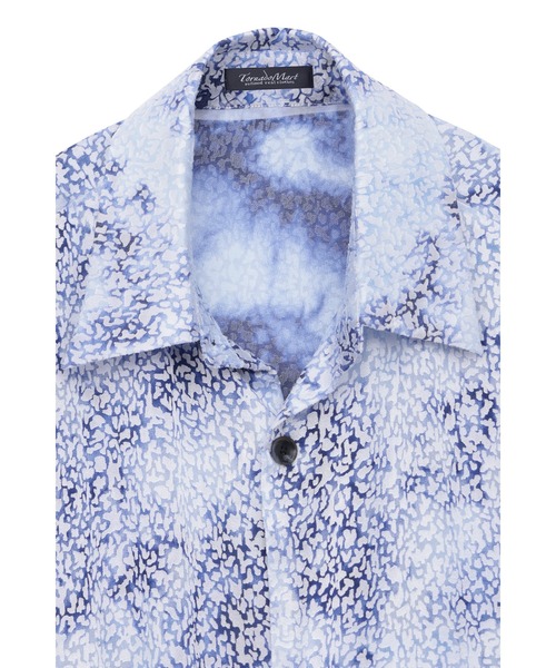 TORNADO MART（トルネードマート）の「TORNADO MART∴レオパードオパールオーシャンロングカーデ（カーディガン/ボレロ・メンズ・ブルー/ベージュ・LL/L/M）」の6枚目の写真