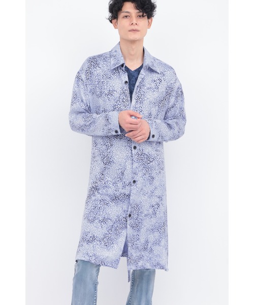 TORNADO MART（トルネードマート）の「TORNADO MART∴レオパードオパールオーシャンロングカーデ（カーディガン/ボレロ・メンズ・ブルー/ベージュ・LL/L/M）」の14枚目の写真