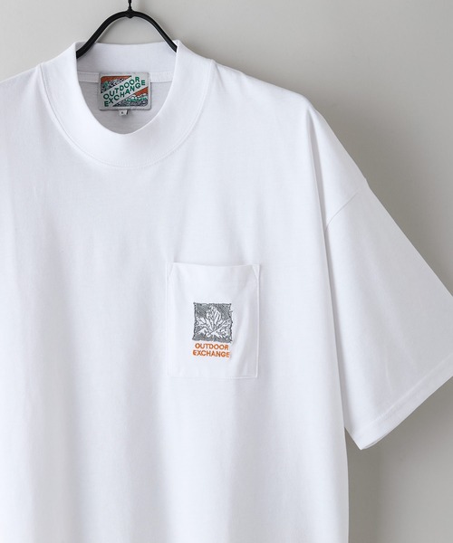 OUTDOOR EXCHANGE(アウトドアエクスチェンジ)の「【OUTDOOR EXCHANGE/アウトドアエクスチェンジ】×【ZERO STAIN/ゼロステイン】コラボ モックネック ポケット付 Tシャツ(Tシャツ/カットソー・メンズ・オフホワイト/ホワイト・LARGE/MEDIUM)」の8枚目の写真