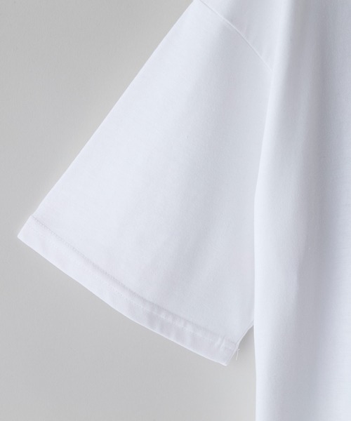 OUTDOOR EXCHANGE(アウトドアエクスチェンジ)の「【OUTDOOR EXCHANGE/アウトドアエクスチェンジ】×【ZERO STAIN/ゼロステイン】コラボ モックネック ポケット付 Tシャツ(Tシャツ/カットソー・メンズ・オフホワイト/ホワイト・LARGE/MEDIUM)」の4枚目の写真