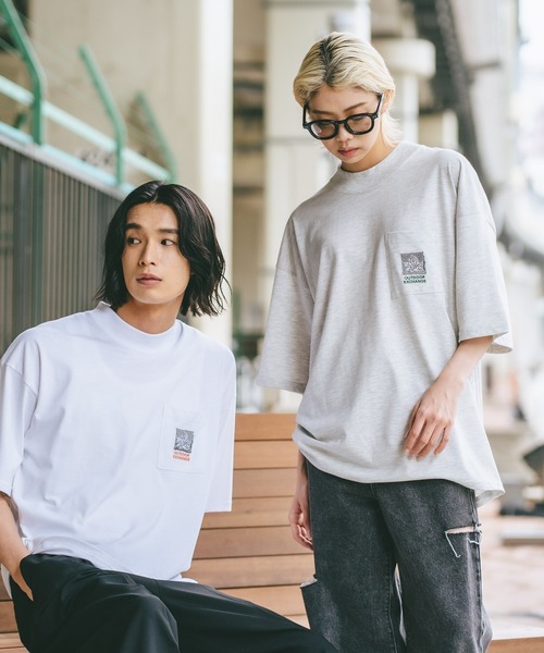 OUTDOOR EXCHANGE(アウトドアエクスチェンジ)の「【OUTDOOR EXCHANGE/アウトドアエクスチェンジ】×【ZERO STAIN/ゼロステイン】コラボ モックネック ポケット付 Tシャツ(Tシャツ/カットソー・メンズ・オフホワイト/ホワイト・LARGE/MEDIUM)」の15枚目の写真