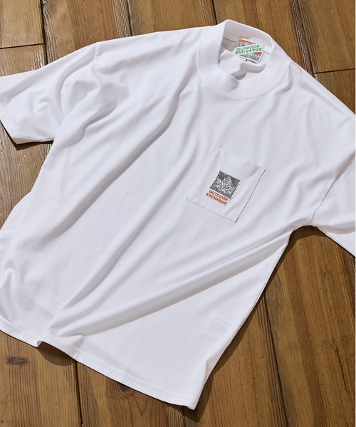 OUTDOOR EXCHANGE(アウトドアエクスチェンジ)の「【OUTDOOR EXCHANGE/アウトドアエクスチェンジ】×【ZERO STAIN/ゼロステイン】コラボ モックネック ポケット付 Tシャツ(Tシャツ/カットソー・メンズ・オフホワイト/ホワイト・LARGE/MEDIUM)」の16枚目の写真