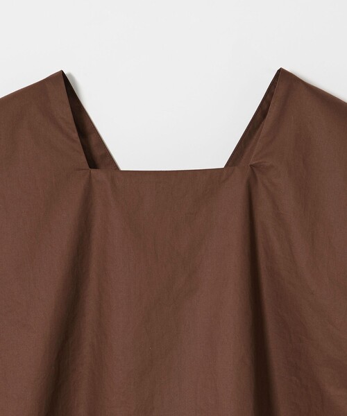 6（ロク）の「＜6(ROKU)＞コットン ケープ ロング ワンピース（ワンピース・レディース・ブラック/ダークブラウン・38/36）」の21枚目の写真
