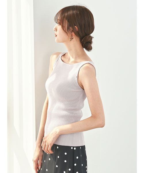 SNIDEL(スナイデル)の「Sustainableシアーシャツニットセット(シャツ/ブラウス・レディース・アイボリー/ラベンダー/ネイビー・FREE)」の10枚目の写真