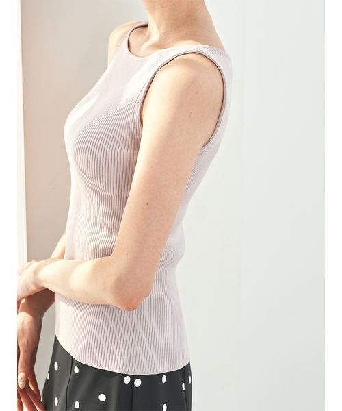 SNIDEL(スナイデル)の「Sustainableシアーシャツニットセット(シャツ/ブラウス・レディース・アイボリー/ラベンダー/ネイビー・FREE)」の9枚目の写真