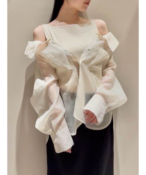 SNIDEL - シアースタンドカラーシャツ❤︎SNIDEL今季新作完売色 SNIDEL（スナイデル）の「シアースタンドカラーシャツ（シャツ
