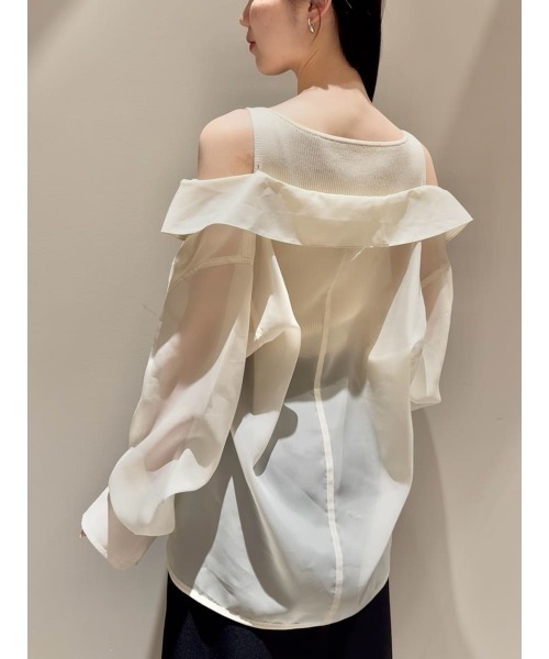 ♡限定値下げ♡SNIDEL Sustainableシアーシャツニットセット 新作 セール】Sustainableシアーシャツニットセット（シャツ/ブラウス
