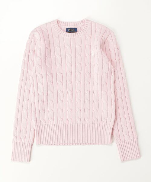 POLO RALPH LAUREN CHILDRENSWEAR(ポロ ラルフ ローレン チルドレンズウェア)の「ケーブルニット コットン セーター(ニット/セーター・キッズ・ピンク・L/M/S/XL)」の3枚目の写真