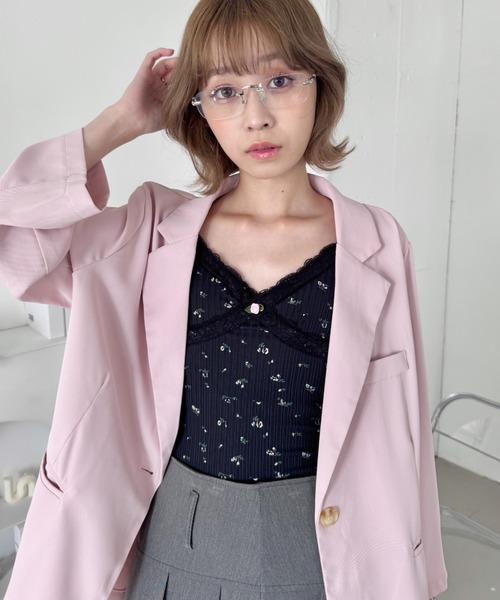 SOLLON.(ソルロン)の「ヴィンテージフラワーレースキャミソール(キャミソール・レディース・ブラック/ホワイト/ピンク/アイボリー・FREE)」の6枚目の写真