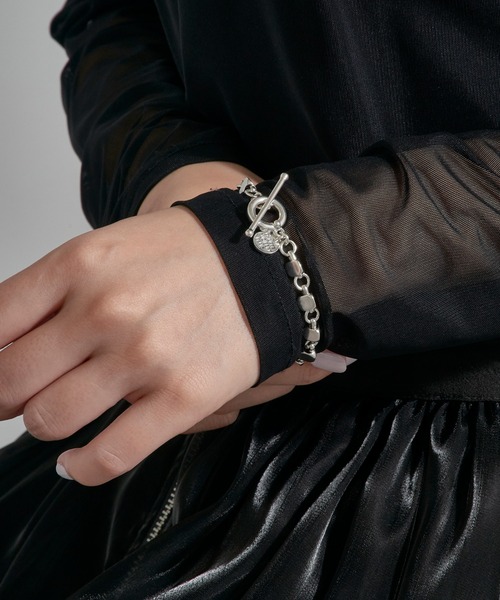 PHILIPPE AUDIBERT（フィリップ オーディベール）の「【PHILIPPE AUDIBERT】サークルチェーンブレスレット Apopka bracelet, brass silver plated BRS6609:AR（ブレスレット・レディース・シルバー・FREE）」の5枚目の写真