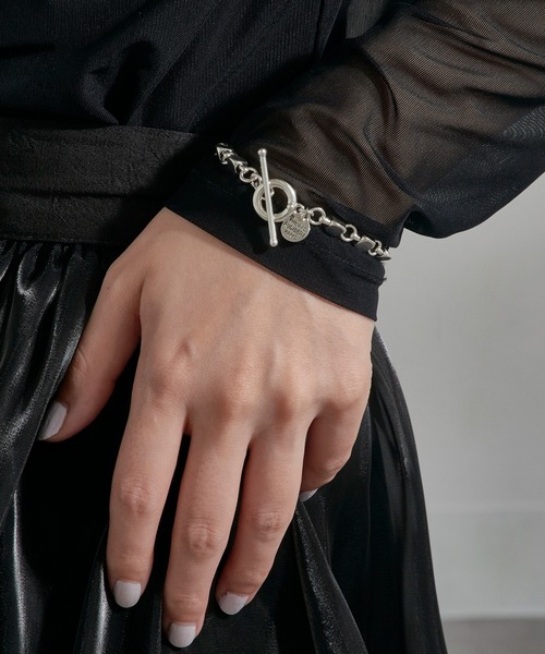 PHILIPPE AUDIBERT（フィリップ オーディベール）の「【PHILIPPE AUDIBERT】サークルチェーンブレスレット Apopka bracelet, brass silver plated BRS6609:AR（ブレスレット・レディース・シルバー・FREE）」の7枚目の写真