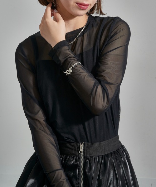 PHILIPPE AUDIBERT（フィリップ オーディベール）の「【PHILIPPE AUDIBERT】サークルチェーンブレスレット Apopka bracelet, brass silver plated BRS6609:AR（ブレスレット・レディース・シルバー・FREE）」の2枚目の写真