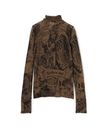 ACNE | Acne Studios プリント タートルネックプルオーバー(Tシャツ/カットソー)