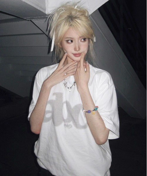 SHEPP(シープ)の「abcプリントBIGT 半袖Tシャツ オーバーサイズ(Tシャツ/カットソー・レディース・ホワイト/チャコールグレー/ブラック・XL)」の6枚目の写真