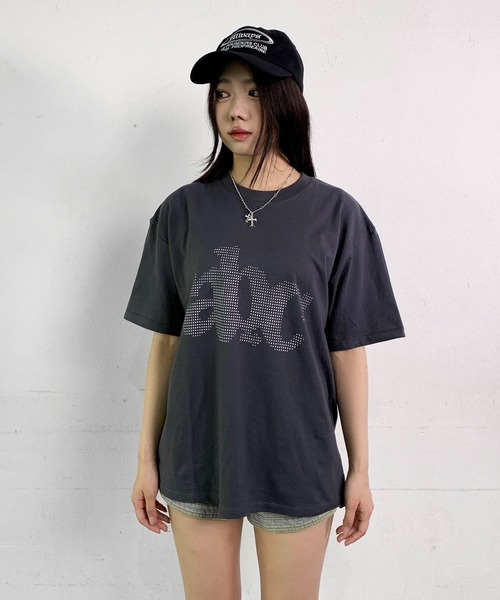 SHEPP(シープ)の「abcプリントBIGT 半袖Tシャツ オーバーサイズ(Tシャツ/カットソー・レディース・ホワイト/チャコールグレー/ブラック・XL)」の10枚目の写真