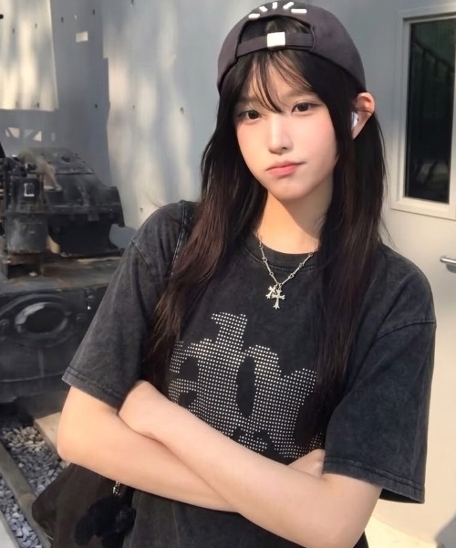 SHEPP(シープ)の「abcプリントBIGT 半袖Tシャツ オーバーサイズ(Tシャツ/カットソー・レディース・ホワイト/チャコールグレー/ブラック・XL)」の18枚目の写真