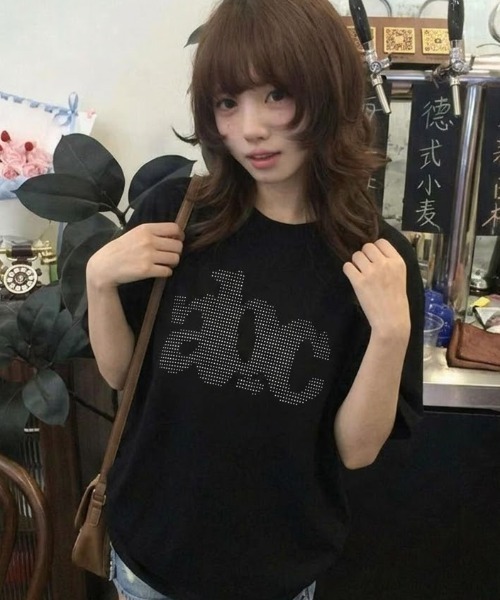 SHEPP(シープ)の「abcプリントBIGT 半袖Tシャツ オーバーサイズ(Tシャツ/カットソー・レディース・ホワイト/チャコールグレー/ブラック・XL)」の19枚目の写真