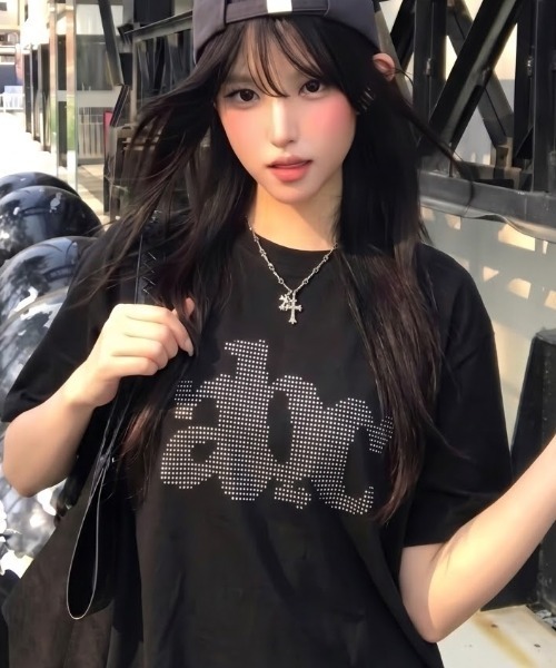 SHEPP(シープ)の「abcプリントBIGT 半袖Tシャツ オーバーサイズ(Tシャツ/カットソー・レディース・ホワイト/チャコールグレー/ブラック・XL)」の17枚目の写真