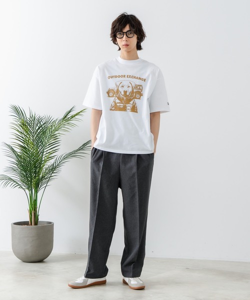 OUTDOOR EXCHANGE(アウトドアエクスチェンジ)の「【OUTDOOR EXCHANGE/アウトドアエクスチェンジ】アニマルプリント クルーネックTシャツ オーバーサイズ(Tシャツ/カットソー・メンズ・ホワイト系その他/ホワイト系その他2・MEDIUM/LARGE)」の18枚目の写真