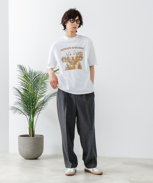 OUTDOOR EXCHANGE(アウトドアエクスチェンジ)の「【OUTDOOR EXCHANGE/アウトドアエクスチェンジ】アニマルプリント クルーネックTシャツ オーバーサイズ(Tシャツ/カットソー・メンズ・ホワイト系その他/ホワイト系その他2・MEDIUM/LARGE)」の17枚目の写真