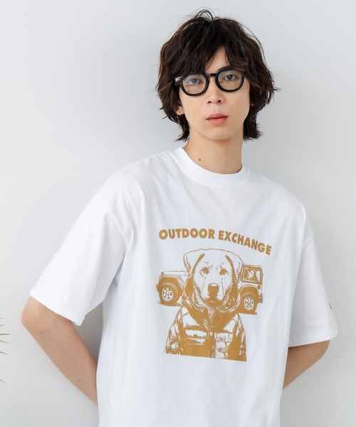 OUTDOOR EXCHANGE(アウトドアエクスチェンジ)の「【OUTDOOR EXCHANGE/アウトドアエクスチェンジ】アニマルプリント クルーネックTシャツ オーバーサイズ(Tシャツ/カットソー・メンズ・ホワイト系その他/ホワイト系その他2・MEDIUM/LARGE)」の14枚目の写真