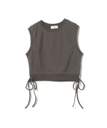 BEAMS HEART | サイドリボン ノースリーブ スウェット(Tシャツ/カットソー)