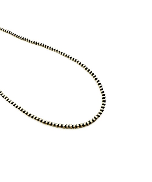 Indian Jewelry(インディアンジュエリー)の「THEATER シアターセレクト ナバホシルバービーズネックレス 55cm Made in USA(ネックレス・メンズ・シルバー・FREE)」の3枚目の写真