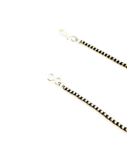 Indian Jewelry(インディアンジュエリー)の「THEATER シアターセレクト ナバホシルバービーズネックレス 55cm Made in USA(ネックレス・メンズ・シルバー・FREE)」の4枚目の写真