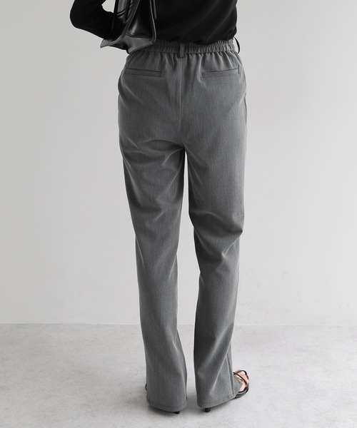 evernavy(エバーネイビー)の「スリットストレートパンツ(その他パンツ・レディース・ブラック/チャコールグレー・S/M/L)」の3枚目の写真