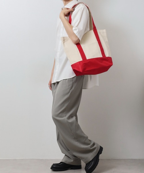 TRUSS（トラス）の「TRUSS ﾍﾋﾞｰﾄｰﾄﾊﾞｯｸﾞ（トートバッグ・レディース・グリーン/ネイビー/レッド・F）」の18枚目の写真