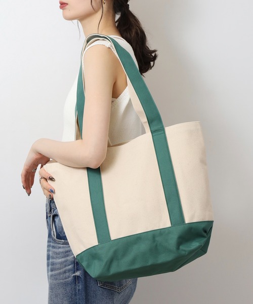TRUSS（トラス）の「TRUSS ﾍﾋﾞｰﾄｰﾄﾊﾞｯｸﾞ（トートバッグ・レディース・グリーン/ネイビー/レッド・F）」の19枚目の写真