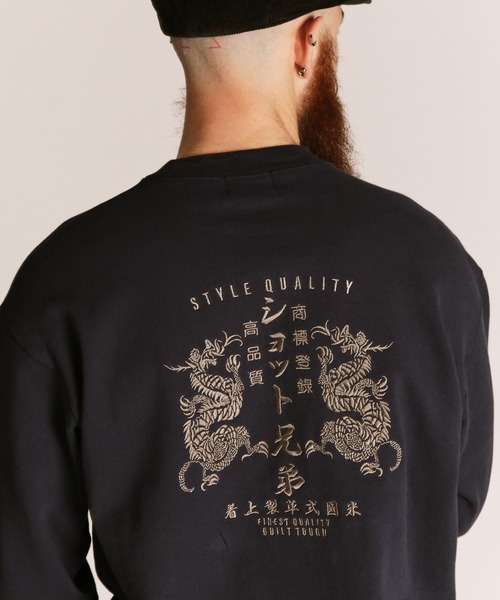 Schott(ショット)の「Schott/ショット/ADVERTISEMENT DRAGON CREW SWEAT/アドバタイズメント ドラゴン クルースウェット(スウェット・メンズ・ネイビー/ブルーグレー/ブラック・L/M/2XL/XL)」の1枚目の写真