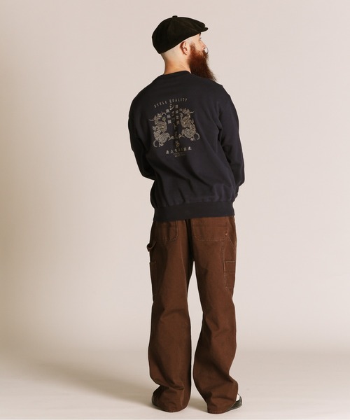 Schott(ショット)の「Schott/ショット/ADVERTISEMENT DRAGON CREW SWEAT/アドバタイズメント ドラゴン クルースウェット(スウェット・メンズ・ネイビー/ブルーグレー/ブラック・L/M/2XL/XL)」の17枚目の写真