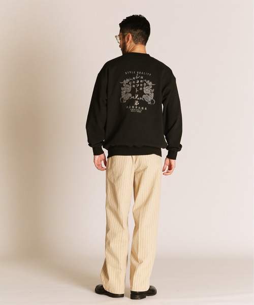 Schott(ショット)の「Schott/ショット/ADVERTISEMENT DRAGON CREW SWEAT/アドバタイズメント ドラゴン クルースウェット(スウェット・メンズ・ネイビー/ブルーグレー/ブラック・L/M/2XL/XL)」の13枚目の写真