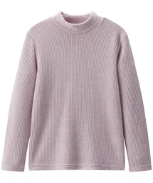 ふわリブハイネック長袖Tシャツ