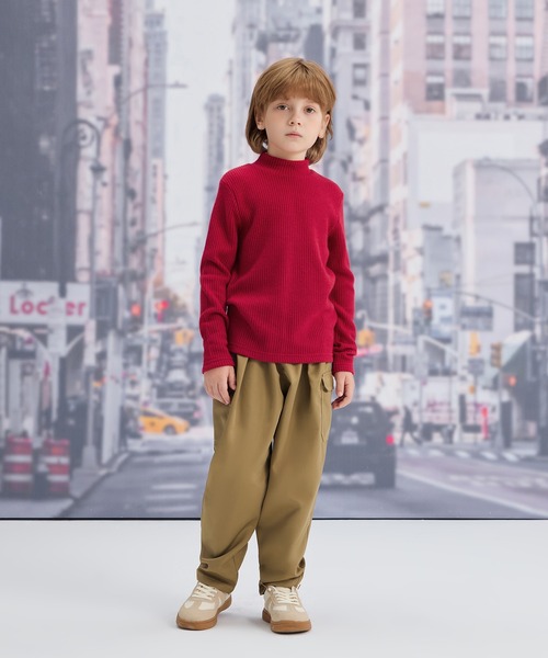 combimini（コンビミニ）の「ふわリブハイネック長袖Tシャツ（Tシャツ/カットソー・キッズ・レッド/ラベンダー/ブルー・120/110/140/130）」の12枚目の写真