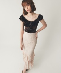 ME COUTURE | ストレッチレースティアードスカート(スカート)