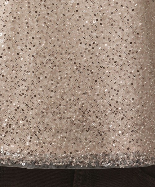 GRACE CONTINENTAL(グレースコンチネンタル)の「ビーズ刺繍トップ(Tシャツ/カットソー・レディース・ベージュ/ブラック・36)」の7枚目の写真