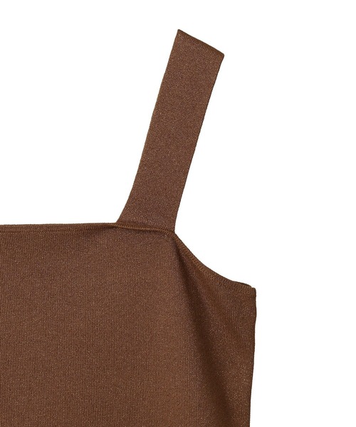 AMERICAN HOLIC（アメリカンホリック）の「ラメニットタンクトップ（タンクトップ・レディース・サックスブルー/ブラック/ブラウン/ライトベージュ・L/M）」の8枚目の写真